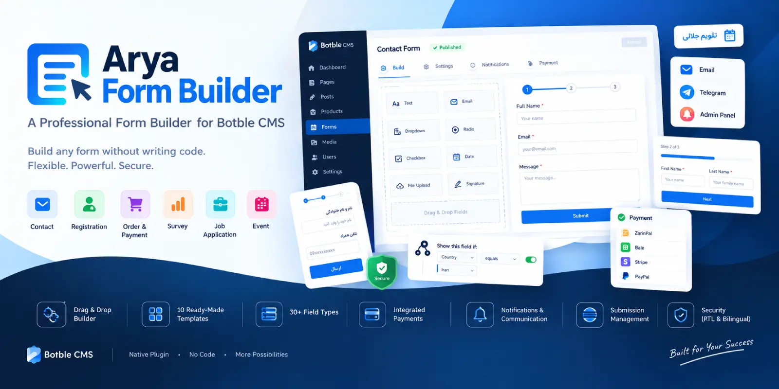 Arya Form Builder – Drag & Drop Form Builder for Botble CMS
